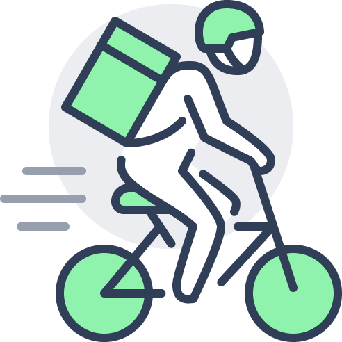 Grafik Fahrradkurier